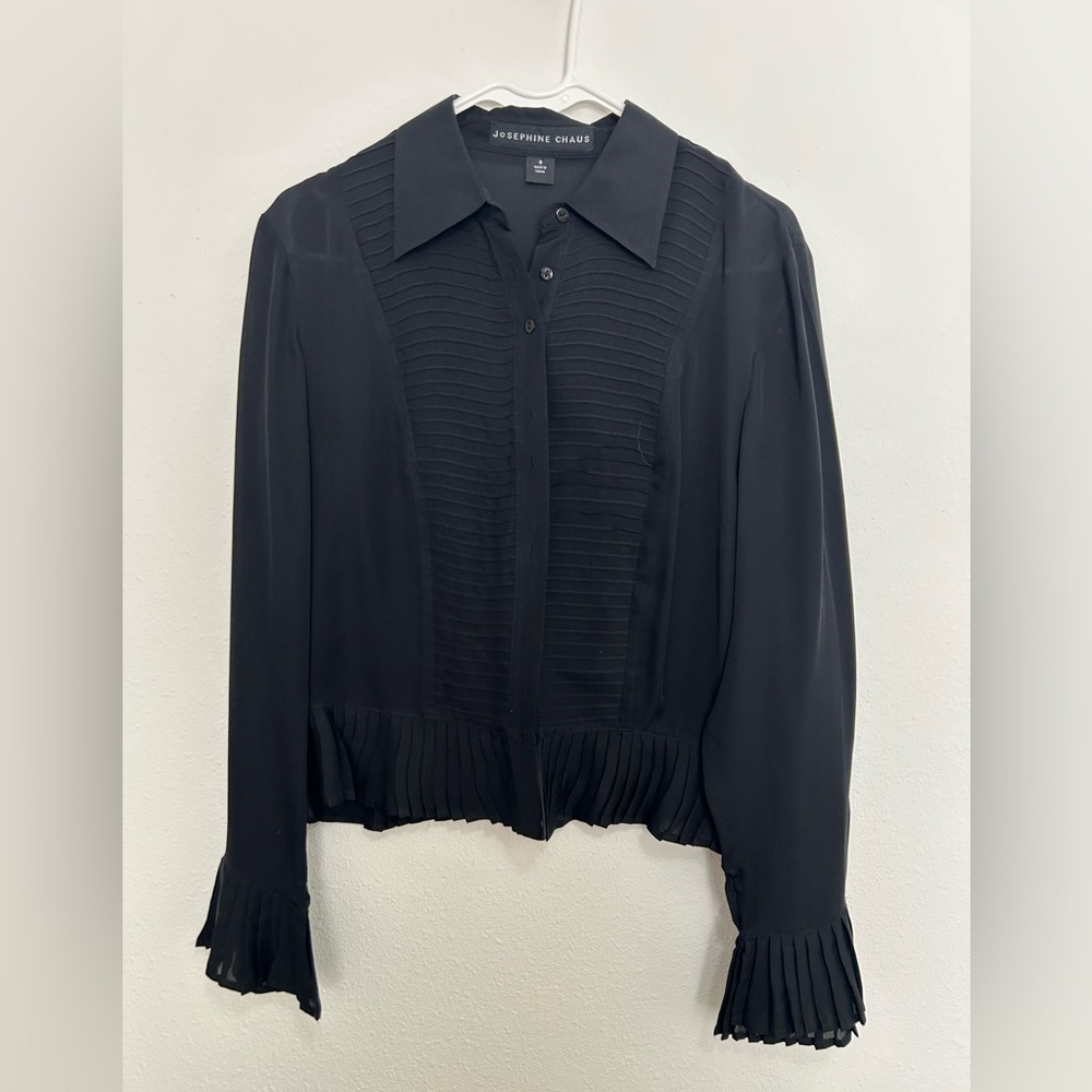 100% Silk Black Top